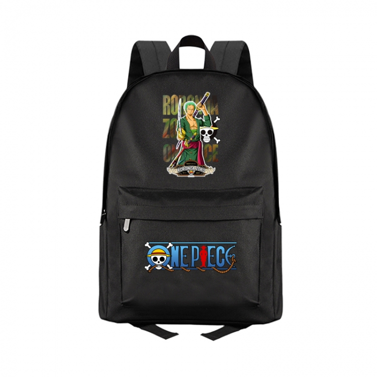 One Piece Anime Print Zipper Canvas Multifunctional Storage Bag Backpack 41X29X16cm