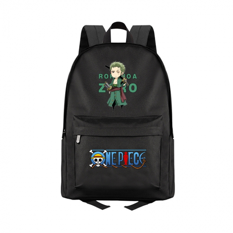 One Piece Anime Print Zipper Canvas Multifunctional Storage Bag Backpack 41X29X16cm