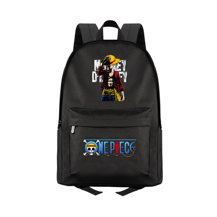 One Piece Anime Print Zipper Canvas Multifunctional Storage Bag Backpack 41X29X16cm