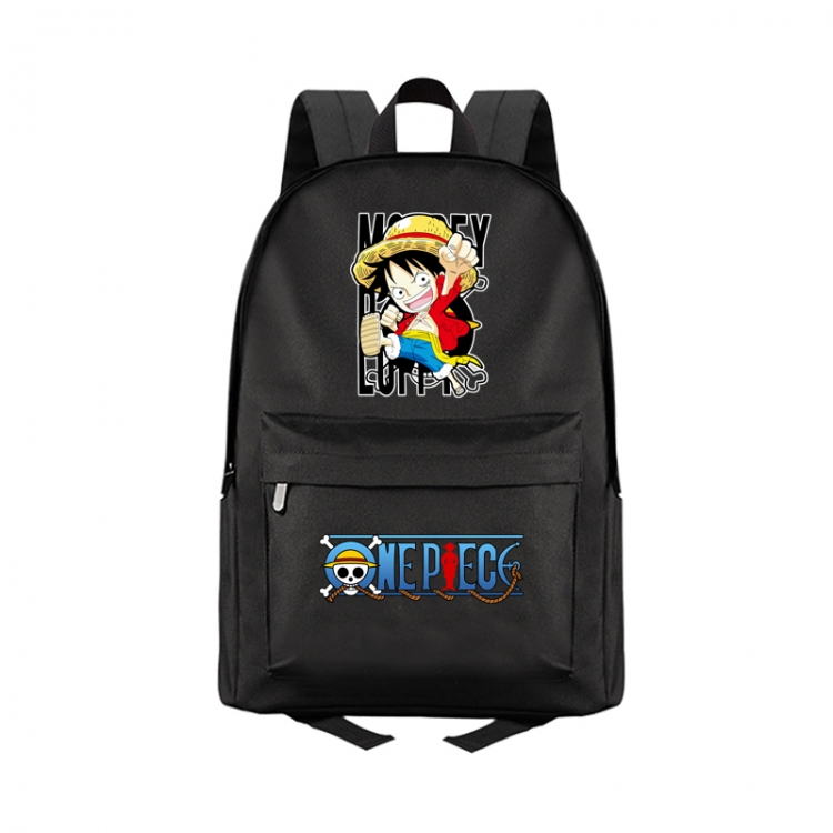 One Piece Anime Print Zipper Canvas Multifunctional Storage Bag Backpack 41X29X16cm
