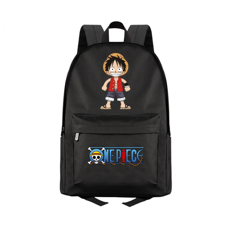 One Piece Anime Print Zipper Canvas Multifunctional Storage Bag Backpack 41X29X16cm