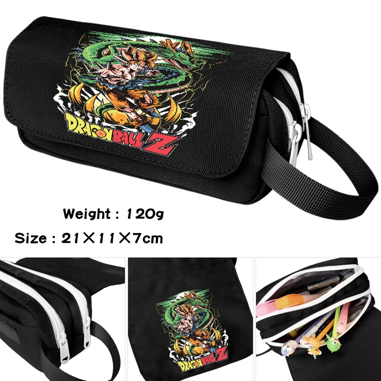 DRAGON BALL Anime Multifunctional Waterproof Canvas Portable Pencil Bag Cosmetic Bag 20x11x7cm