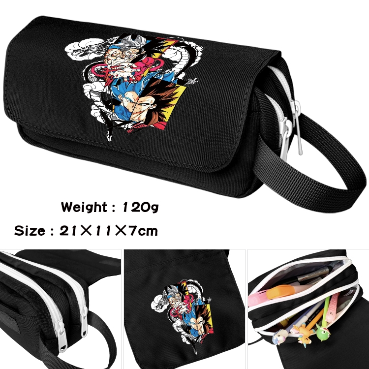 DRAGON BALL Anime Multifunctional Waterproof Canvas Portable Pencil Bag Cosmetic Bag 20x11x7cm