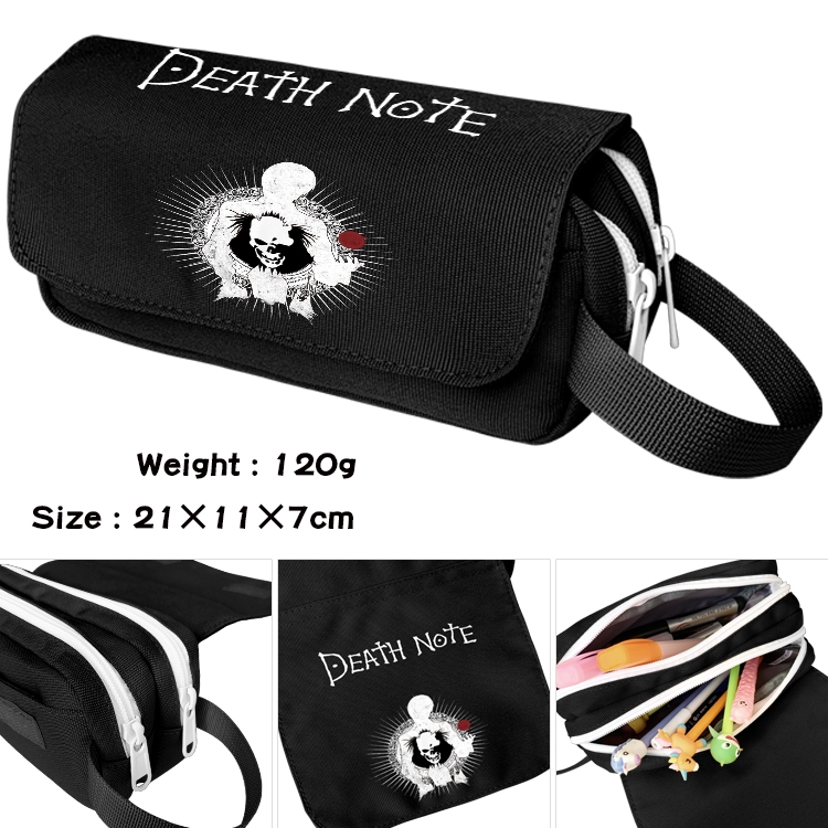 Death note Anime Multifunctional Waterproof Canvas Portable Pencil Bag Cosmetic Bag 20x11x7cm