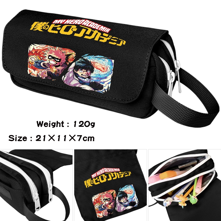 My Hero Academia Anime Multifunctional Waterproof Canvas Portable Pencil Bag Cosmetic Bag 20x11x7cm