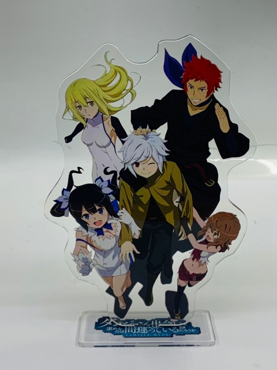 Danjon ni deai o motomeru no wa machigatte irudarou ka Anime Laser Acrylic Humanoid  keychain Standing Plates