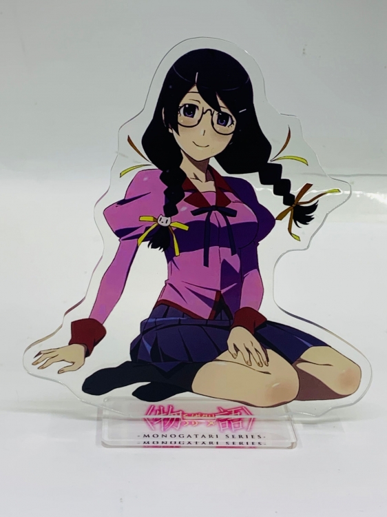 Monogatari Series Anime Laser Acrylic Humanoid  keychain Standing Plates