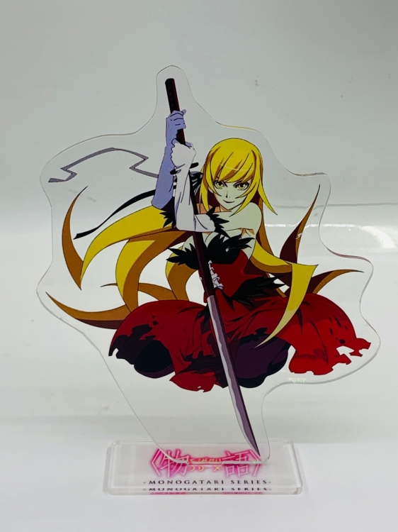 Monogatari Series Anime Laser Acrylic Humanoid  keychain Standing Plates