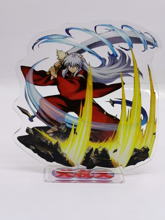 Inuyasha Anime Laser Acrylic Humanoid  keychain Standing Plates