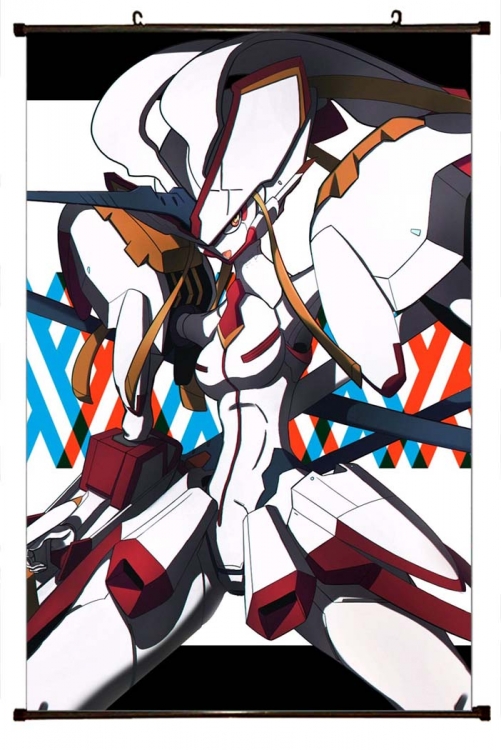 DARLING in the FRANX Anime black Plastic rod Cloth painting Wall Scroll 60X90CM  G2-35