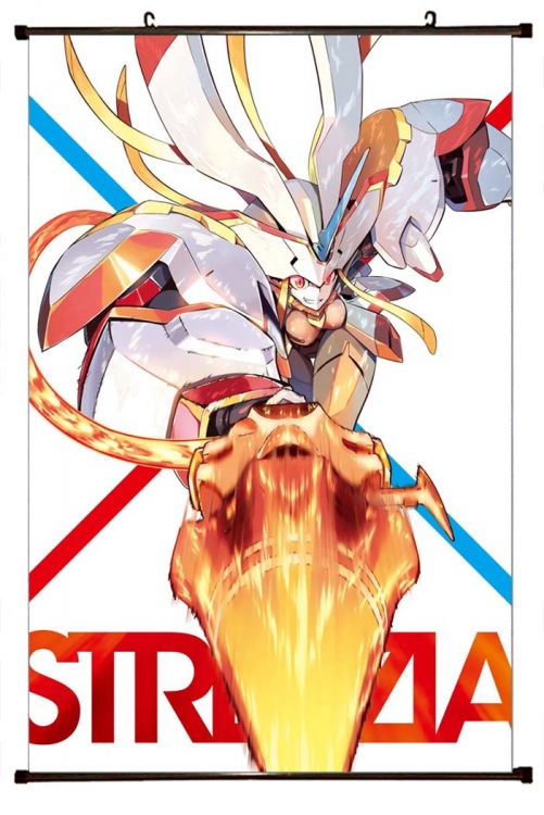 DARLING in the FRANX Anime black Plastic rod Cloth painting Wall Scroll 60X90CM  G2-46