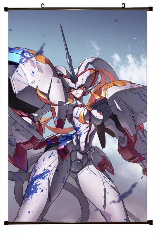 DARLING in the FRANX Anime black Plastic rod Cloth painting Wall Scroll 60X90CM G2-39