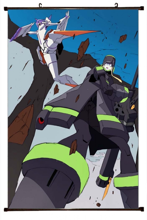 DARLING in the FRANX Anime black Plastic rod Cloth painting Wall Scroll 60X90CM  G2-45