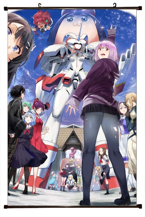 DARLING in the FRANX Anime black Plastic rod Cloth painting Wall Scroll 60X90CM  G2-20