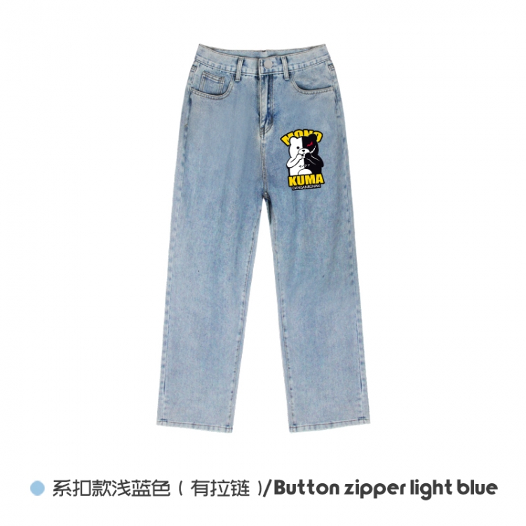Dangan-Ronpa  Elasticated No-Zip Denim Trousers from M to 3XL NZCK03-8