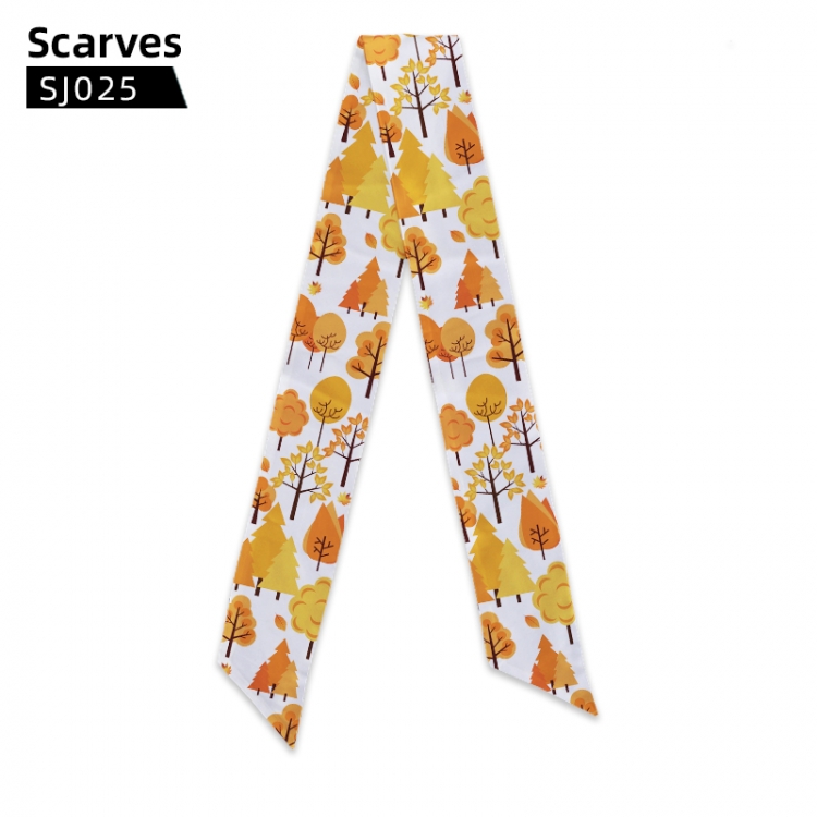 autumn impression silk scarf long small scarf scarf streamer SJ025