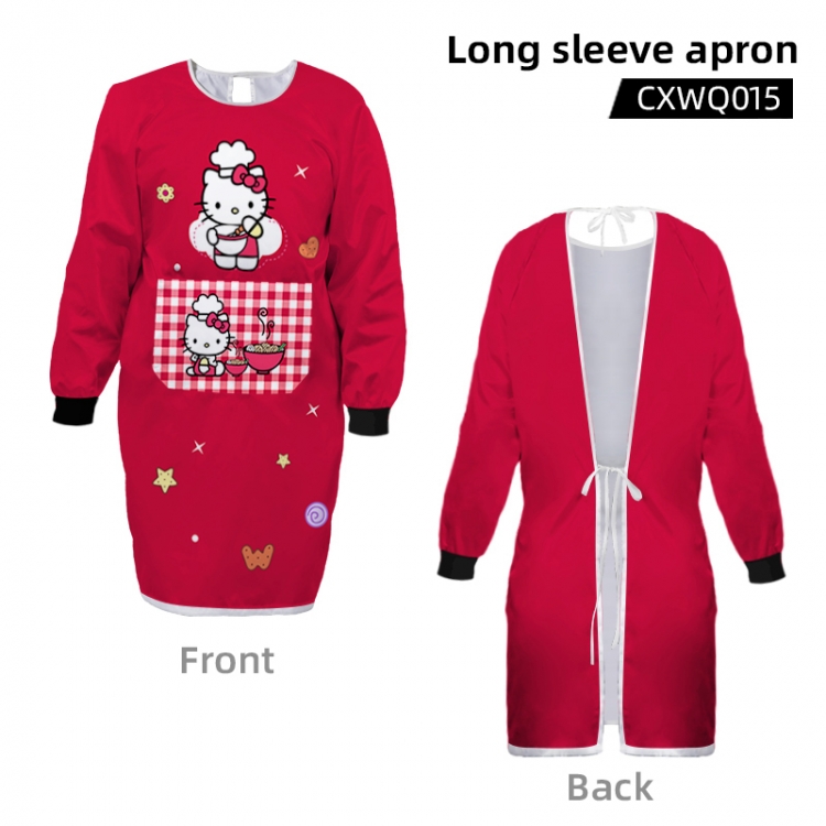 Hello Kitty Long Sleeve Apron Length 87cm Width 107cm Sleeve Length 76cm CXWQ015