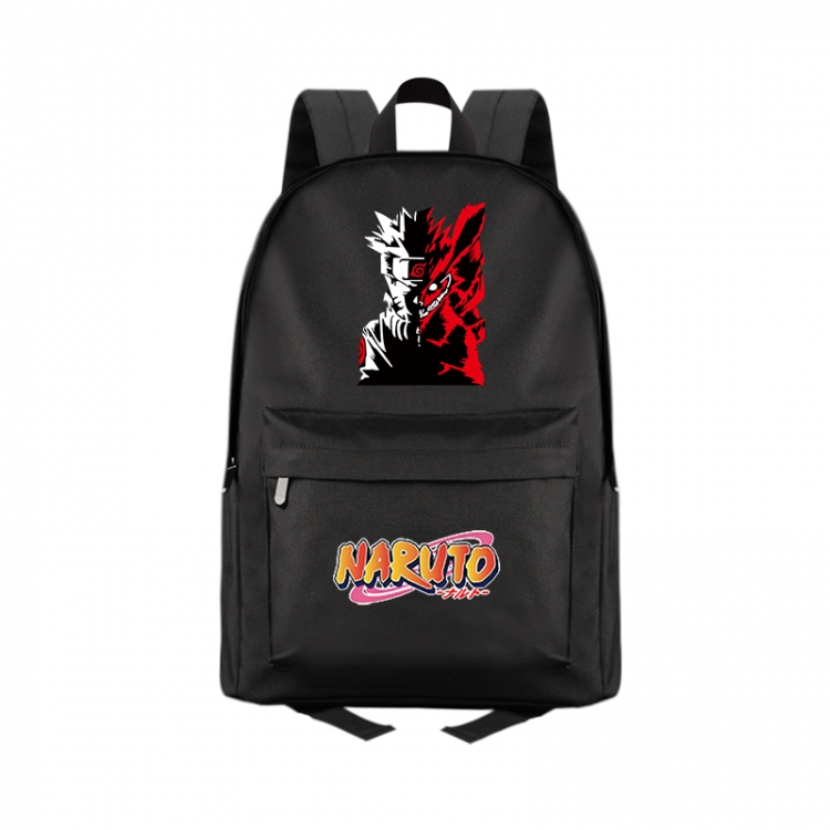 Naruto Anime Print Zipper Canvas Multifunctional Storage Bag Backpack 41X29X16cm