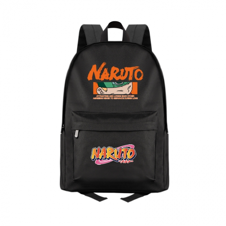 Naruto Anime Print Zipper Canvas Multifunctional Storage Bag Backpack 41X29X16cm