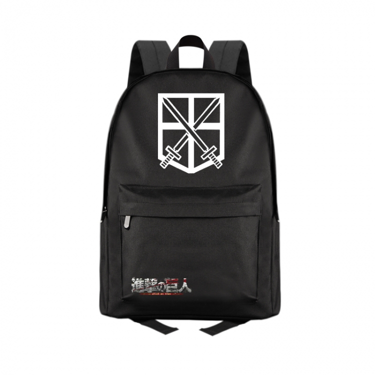 Shingeki no Kyojin Anime Print Zipper Canvas Multifunctional Storage Bag Backpack 41X29X16cm