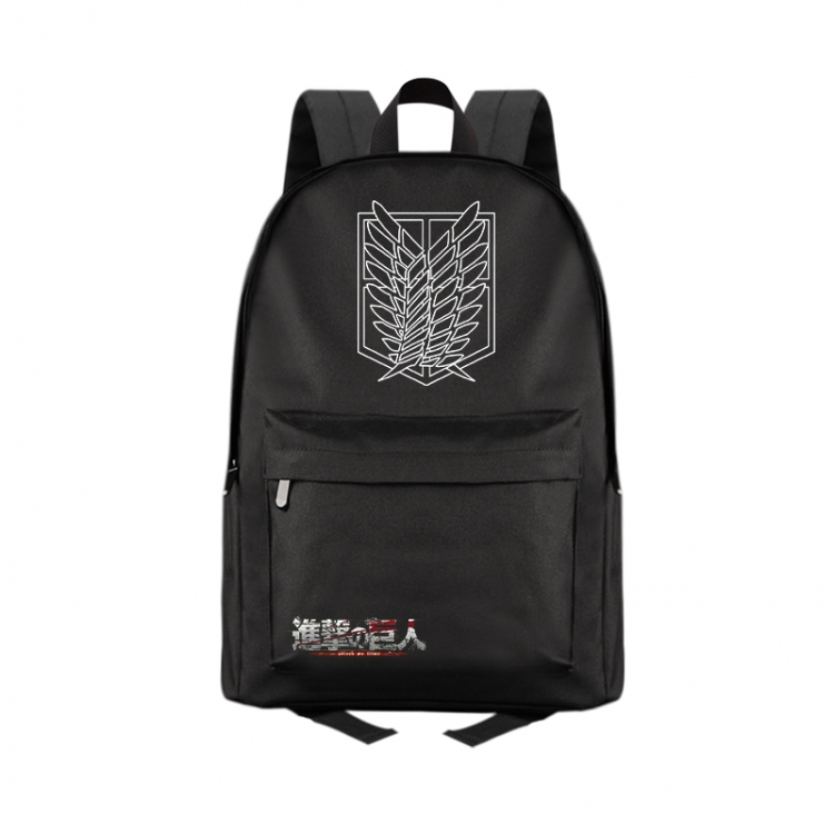 Shingeki no Kyojin Anime Print Zipper Canvas Multifunctional Storage Bag Backpack 41X29X16cm