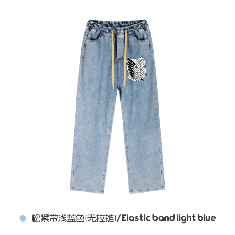 Shingeki no Kyojin Elasticated No-Zip Denim Trousers from M to 3XL  NZCK02-2