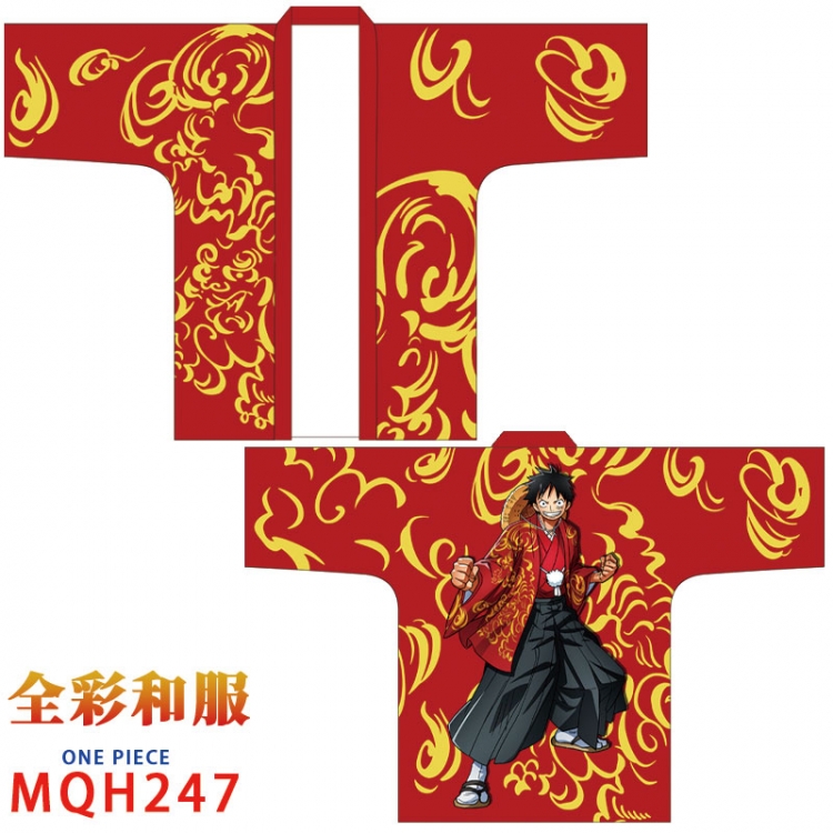 One Piece Anime peripheral full-color short kimono from S to 4XL  MQH 247