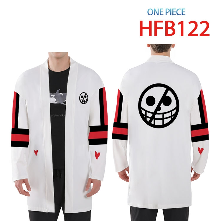 One Piece Anime Peripheral Full Color Long Kimono  from XS to 4XL  HFB 122