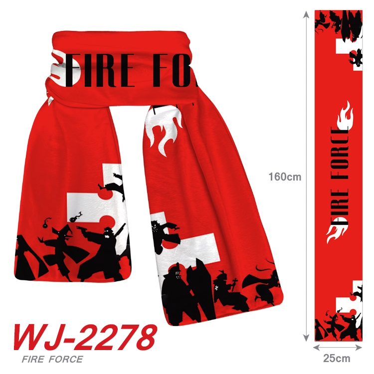 Fire Force Anime Plush Impression Scarf  WJ-2278