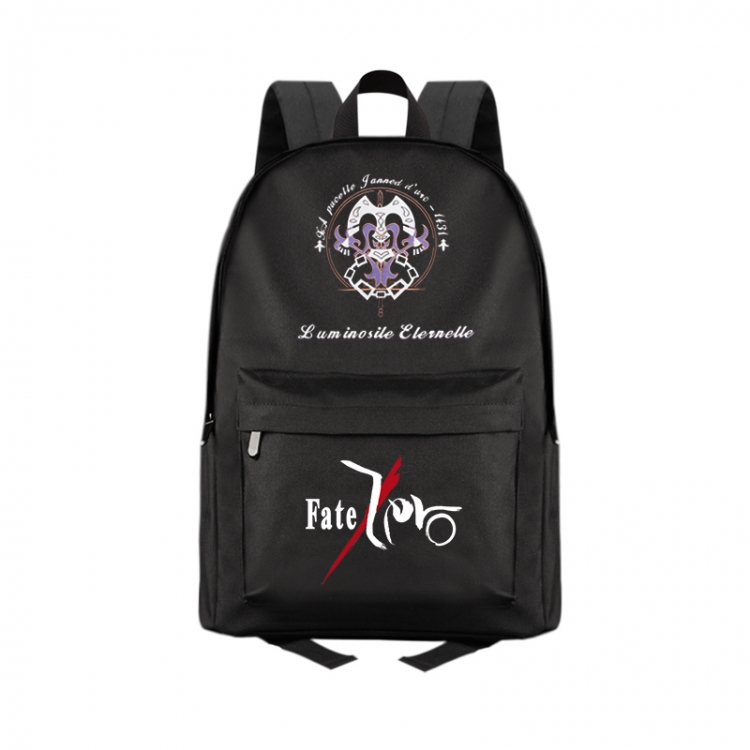 Fate stay night Anime Print Zipper Canvas Multifunctional Storage Bag Backpack 41X29X16cm