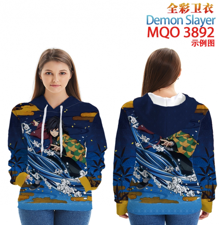 Demon Slayer Kimets Long Sleeve Zip Hood Patch Pocket Sweatshirt   from  2XS to 4XL MQO 3892