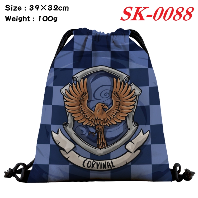 Harry Potter cartoon Waterproof Nylon Full Color Drawstring Pocket 39x32cm  SK-0088