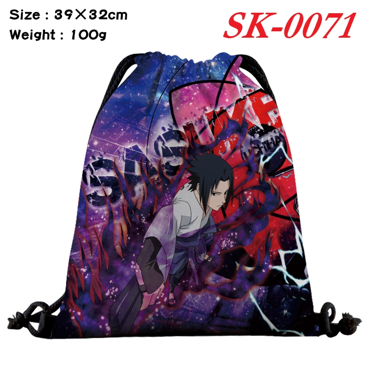 Naruto cartoon Waterproof Nylon Full Color Drawstring Pocket 39x32cm  SK-0071