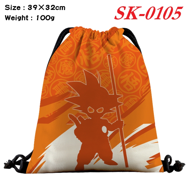 DRAGON BALL cartoon Waterproof Nylon Full Color Drawstring Pocket 39x32cm SK-0105