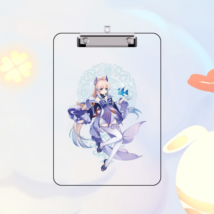 Genshin Impact Double-sided pattern acrylic board clip writing board clip pad 31X22CM price for 2 pcs