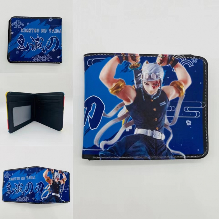 Demon Slayer Kimets Full color  Two fold short card case wallet 11X9.5CM