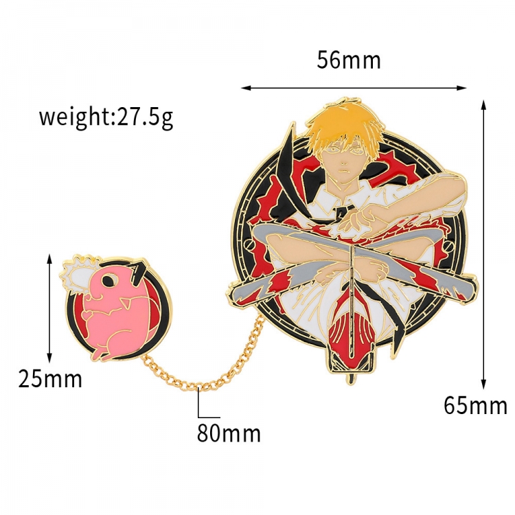 Chainsaw Man  Anime 2 Piece Set Cartoon Badge Metal Pin Brooch price for 2 pcs