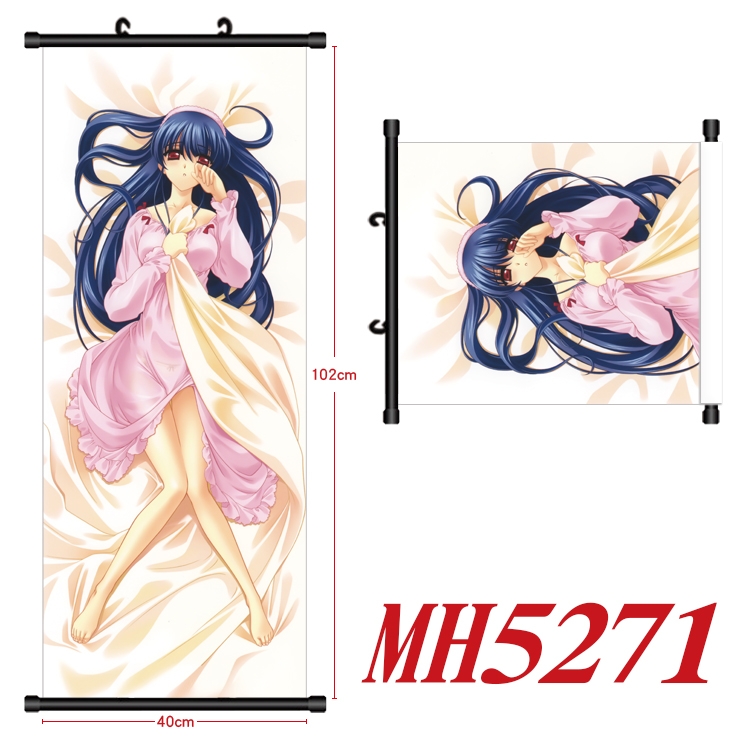 Taohuayuedan Anime black Plastic rod Cloth painting Wall Scroll 40X102CM  MH5271
