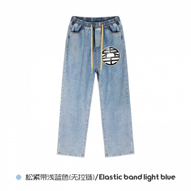 DRAGON BALL  Elasticated No-Zip Denim Trousers from M to 3XL NZCK02-4