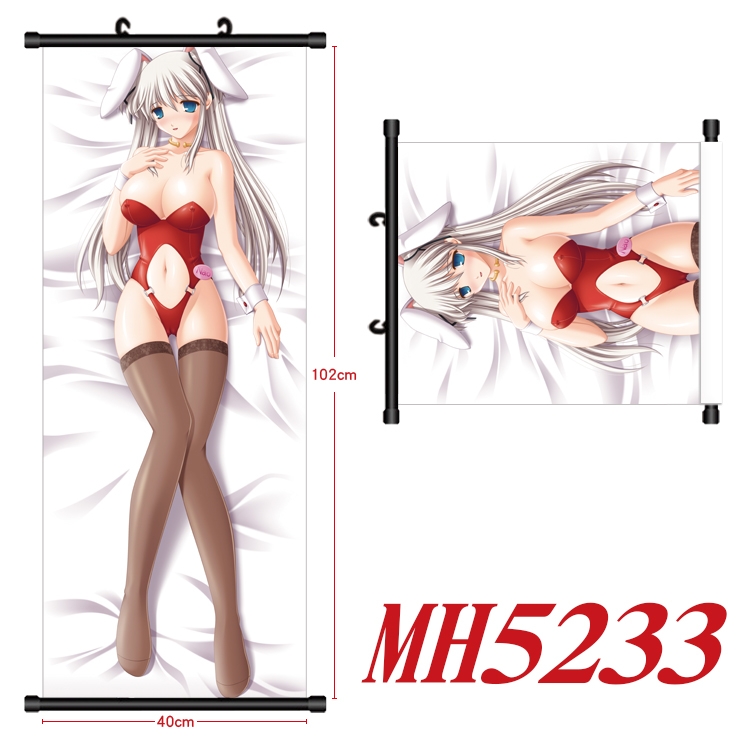 Magic Maiden Anime black Plastic rod Cloth painting Wall Scroll 40X102CM  MH5233