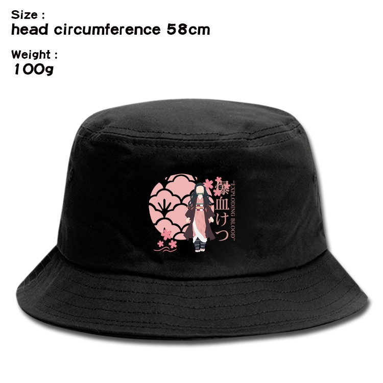 t Demon Slayer Kimets  Anime canvas fisherman hat sun hat 58cm
