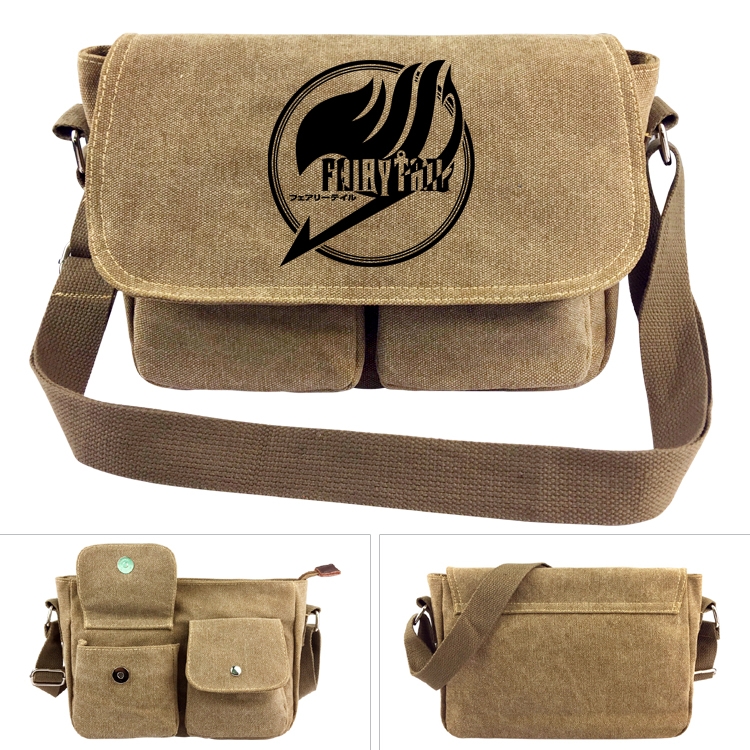 Fairy tail Anime peripheral canvas shoulder bag shoulder bag 7x28x20cm