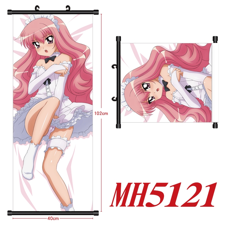 Zero Tsukaima Anime black Plastic rod Cloth painting Wall Scroll 40X102CM MH5121