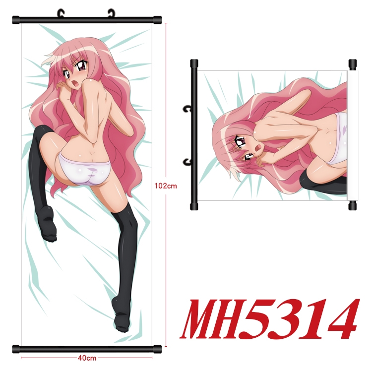 Zero Tsukaima Anime black Plastic rod Cloth painting Wall Scroll 40X102CM  MH5314