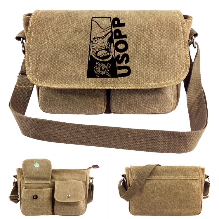 One Piece Anime peripheral canvas shoulder bag shoulder bag 7x28x20cm