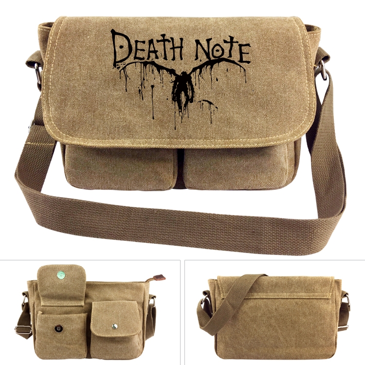 Death note  Anime peripheral canvas shoulder bag shoulder bag 7x28x20cm