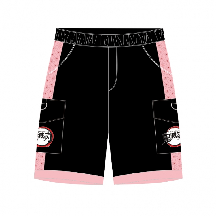 Demon Slayer Kimets Anime Around Cotton Cargo Shorts from M to 3XL   D8203