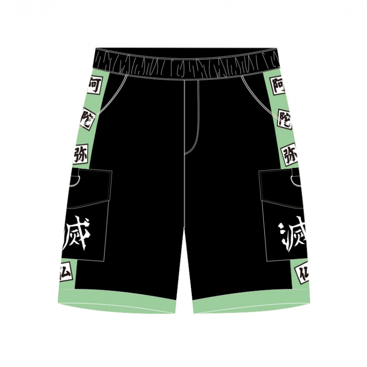 Demon Slayer Kimets Anime Around Cotton Cargo Shorts from M to 3XL D8206