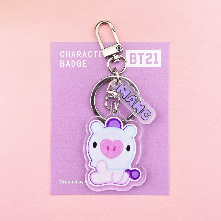 BTS cartoon acrylic keychain pendant bag keychain  price for 5 pcs