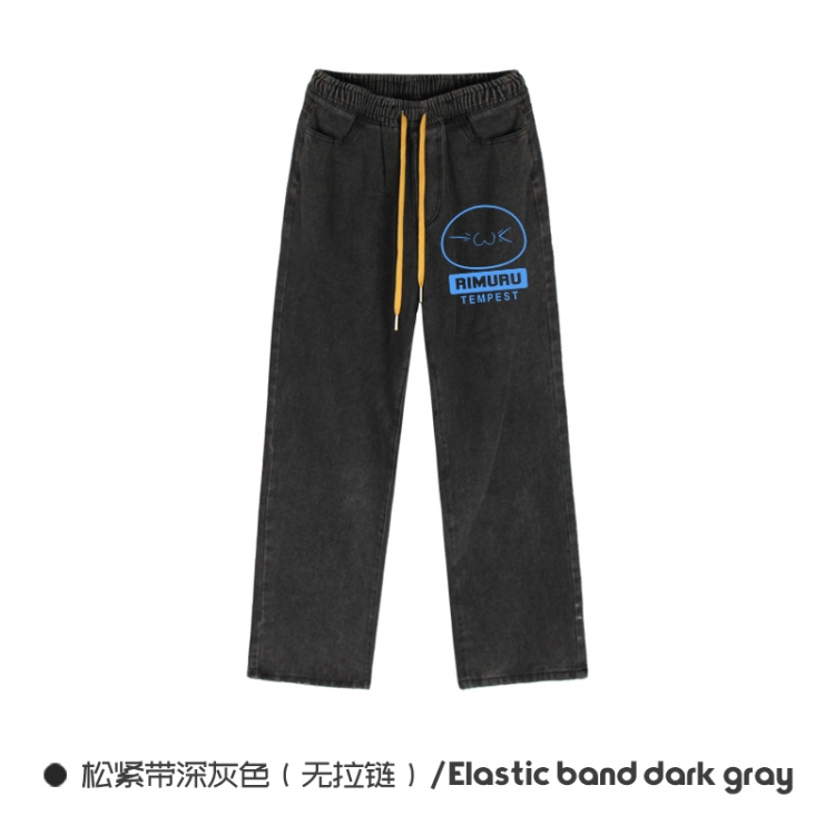 That Time I Got Slim Elasticated No-Zip Denim Trousers from M to 3XL